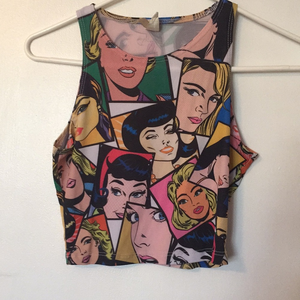 Comic book crop top
